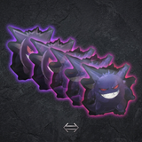 3D Lenticular Sticker - Pokémon - Gengar and Gigantamax Gengar