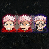 3D Lenticular Sticker - Jujutsu Kaisen - Itadori to Sukuna Face Transformation