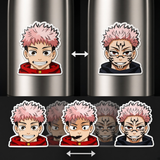 3D Lenticular Sticker - Jujutsu Kaisen - Itadori to Sukuna Face Transformation