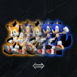3D Lenticular Sticker - Sonic the Hedgehog - Sonic and Tails Two Forms