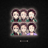 3D Lenticular Sticker - Demon Slayer - Tanjiro Kamado Four Expressions