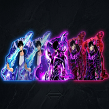 3D Lenticular Sticker - Solo Leveling - Sung Jin-Woo Shadow Monarch Three Forms