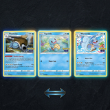 3D Lenticular Sticker - Pokémon - Squirtle / Wartortle / Blastoise TCG Card Art