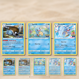 3D Lenticular Sticker - Pokémon - Squirtle / Wartortle / Blastoise TCG Card Art