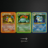 3D Lenticular Sticker - Pokémon - Venusaur, Charizard, Blastoise (Gen 1 Final Evolutions) TCG Card Art
