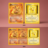 3D Lenticular Sticker - Pokémon - Thicc Pikachu & Charizard TCG Card Art