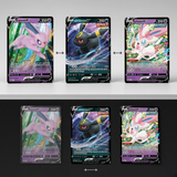 3D Lenticular Sticker - Pokémon - Eeveelutions V Espeon Umbreon Sylveon TCG Card Art