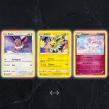 3D Lenticular Sticker - Pokémon - Eevee & Jolteon TCG Card Art
