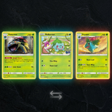 3D Lenticular Sticker - Pokémon - Venusaur, Bulbasaur & Ivysaur TCG Card Art