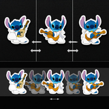 3D Lenticular Sticker - Lilo & Stitch - Elvis Stitch