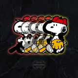 3D Lenticular Sticker - Peanuts - Snoopy Baseball