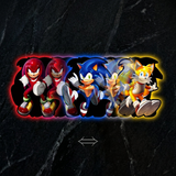 3D Lenticular Sticker - Sonic the Hedgehog - Sonic, Tails and Knuckles