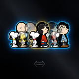 3D Lenticular Sticker - Peanuts - Charlie Brown, Lucy and Linus