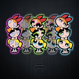 3D Lenticular Sticker - Powerpuff Girls - Blossom, Bubbles & Buttercup