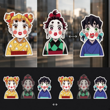 3D Lenticular Sticker - Demon Slayer - Zenitsu, Tanjiro & Inosuke (Geisha Disguise)