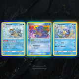 3D Lenticular Sticker - Pokémon - Squirtle, Wartortle & Blastoise TCG Card Art