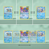 3D Lenticular Sticker - Pokémon - Squirtle, Wartortle & Blastoise TCG Card Art
