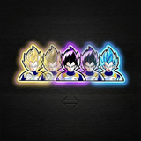 3D Lenticular Sticker - Dragon Ball - Vegeta (Vegeta Transformations (Super Saiyan, Majin, Super Saiyan Blue))