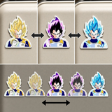 3D Lenticular Sticker - Dragon Ball - Vegeta (Vegeta Transformations (Super Saiyan, Majin, Super Saiyan Blue))