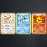 3D Lenticular Sticker - Pokémon - Eevee Vaporeon Flareon TCG Card Art