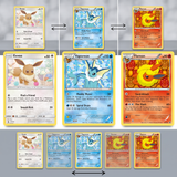 3D Lenticular Sticker - Pokémon - Eevee Vaporeon Flareon TCG Card Art