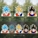 3D Lenticular Sticker - Dragon Ball - Goku (Goku Transformations (Super Saiyan Blue, Super Saiyan, Base))