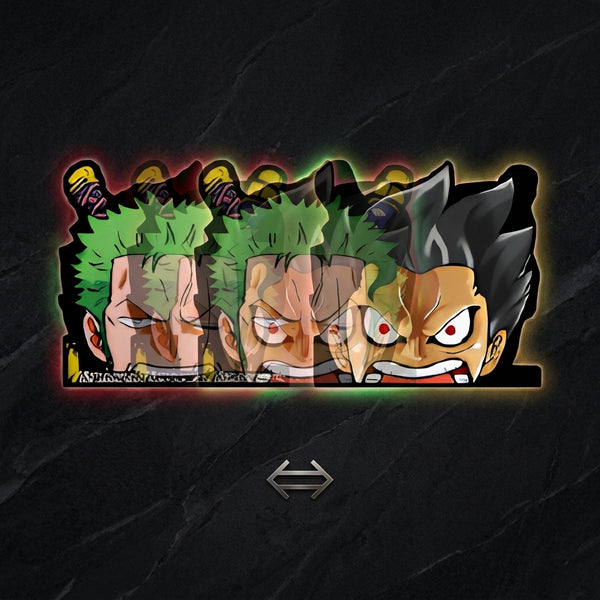 3D Lenticular Sticker - One Piece - Zoro and Luffy