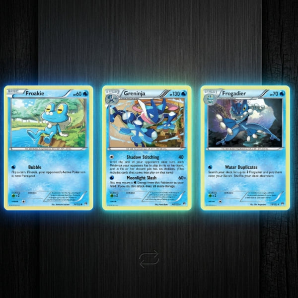 3D Lenticular Sticker - Pokémon - Froakie Frogadier Greninja TCG Cards