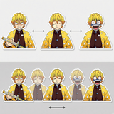 3D Lenticular Sticker - Demon Slayer - Zenitsu Agatsuma Screaming Face