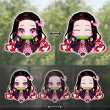 3D Lenticular Sticker - Demon Slayer - Nezuko Kamado Chibi Sticker Set