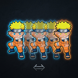 3D Lenticular Sticker - Naruto - Uzumaki Fighting Stance
