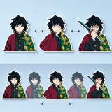3D Lenticular Sticker - Demon Slayer - Giyu Tomioka Angry Stance