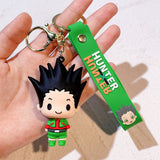 3D PVC Figure Keychain - Hunter X Hunter Gon Freecss - Chibi Gon Freecss Green Outfit