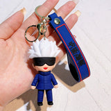 3D PVC Figure Keychain - Jujutsu Kaisen Guerra De Hechiceros - Satoru Gojo Blindfold