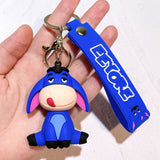 3D PVC Figure Keychain - Winnie the Pooh - Eeyore Sitting Tongue Out