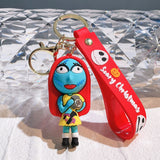 3D PVC Figure Keychain - Horror - Sally Holding Flower