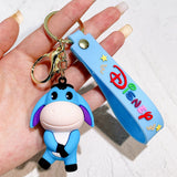 3D PVC Figure Keychain - Winnie the Pooh - Eeyore Chibi Bashful