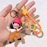 3D PVC Figure Keychain - One Piece Usopp - Usopp Holding Bomb