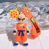 3D PVC Figure Keychain - Dragon Ball Z - Chibi Krillin Orange Gi