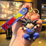 3D PVC Figure Keychain - Dragon Ball Z - Kid Goku Flying Blue Gi