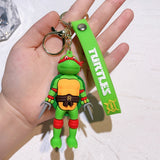 3D PVC Figure Keychain - Las Tortugas Ninja - Raphael Holding Sai