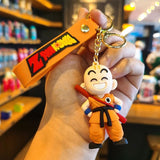 3D PVC Figure Keychain - Dragon Ball Z - Chibi Krillin Power Pole