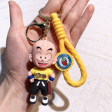3D PVC Figure Keychain - Dragon Ball Z - Krillin Yellow Shirt
