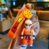 3D PVC Figure Keychain - Dragon Ball Z - Chibi Krillin Orange Gi