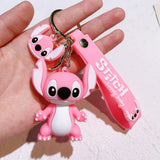 3D PVC Figure Keychain - Lilo & Stitch - Angel Standing Pink