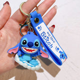 3D PVC Figure Keychain - Lilo & Stitch - Stitch 3D Figure With Wide Smile