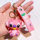 3D PVC Figure Keychain - Lilo & Stitch - Angel With Pacifier