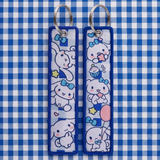 Embroidery Keychain - Sanrio - Cinnamoroll (Blue Checkered)