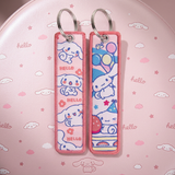 Embroidery Keychain - Sanrio - Cinnamoroll (Pink/hello)