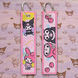 Embroidery Keychain - Sanrio - My Melody & Kuromi